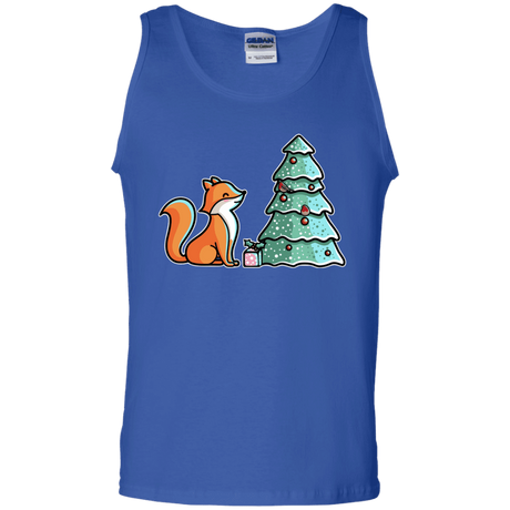 T-Shirts Royal / S Kawaii Cute Christmas Fox Men's Tank Top