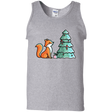 T-Shirts Sport Grey / S Kawaii Cute Christmas Fox Men's Tank Top