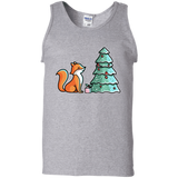 T-Shirts Sport Grey / S Kawaii Cute Christmas Fox Men's Tank Top