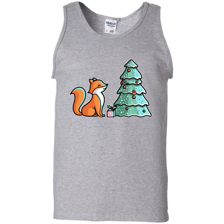 T-Shirts Sport Grey / S Kawaii Cute Christmas Fox Men's Tank Top