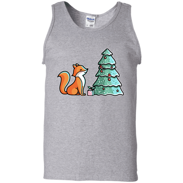 T-Shirts Sport Grey / S Kawaii Cute Christmas Fox Men's Tank Top