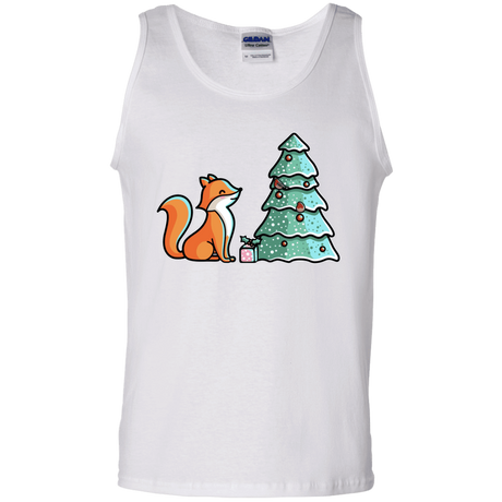 T-Shirts White / S Kawaii Cute Christmas Fox Men's Tank Top