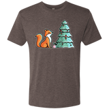 T-Shirts Macchiato / S Kawaii Cute Christmas Fox Men's Triblend T-Shirt
