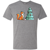 T-Shirts Premium Heather / S Kawaii Cute Christmas Fox Men's Triblend T-Shirt