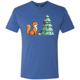 T-Shirts Vintage Royal / S Kawaii Cute Christmas Fox Men's Triblend T-Shirt
