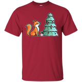 T-Shirts Cardinal / S Kawaii Cute Christmas Fox T-Shirt