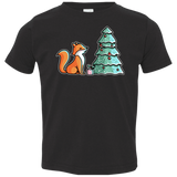 T-Shirts Black / 2T Kawaii Cute Christmas Fox Toddler Premium T-Shirt