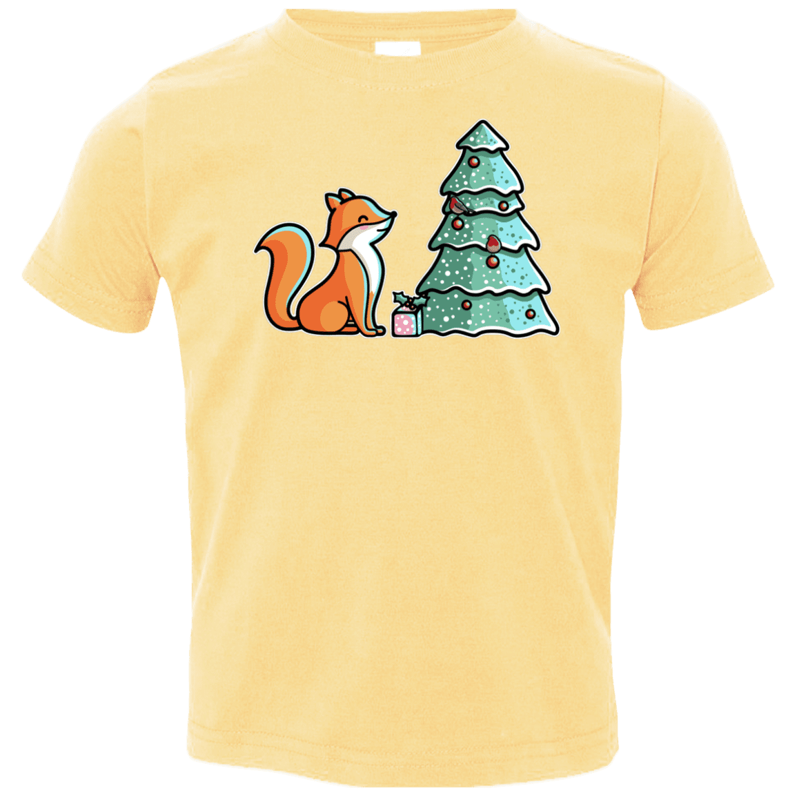 T-Shirts Butter / 2T Kawaii Cute Christmas Fox Toddler Premium T-Shirt