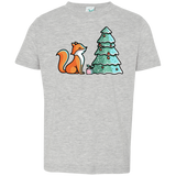 T-Shirts Heather Grey / 2T Kawaii Cute Christmas Fox Toddler Premium T-Shirt