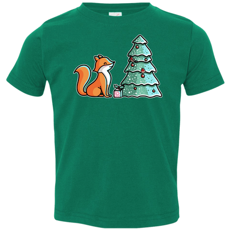 T-Shirts Kelly / 2T Kawaii Cute Christmas Fox Toddler Premium T-Shirt