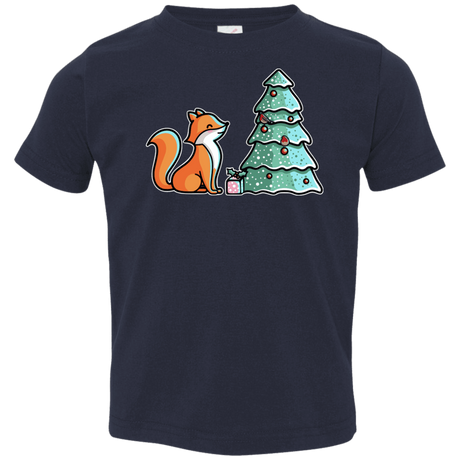 T-Shirts Navy / 2T Kawaii Cute Christmas Fox Toddler Premium T-Shirt