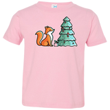 T-Shirts Pink / 2T Kawaii Cute Christmas Fox Toddler Premium T-Shirt