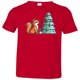 T-Shirts Red / 2T Kawaii Cute Christmas Fox Toddler Premium T-Shirt