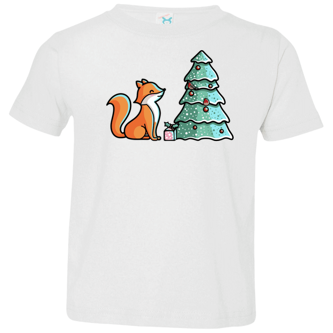 T-Shirts White / 2T Kawaii Cute Christmas Fox Toddler Premium T-Shirt