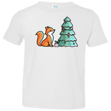 T-Shirts White / 2T Kawaii Cute Christmas Fox Toddler Premium T-Shirt