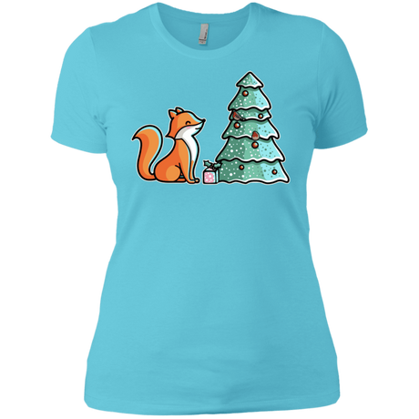 T-Shirts Cancun / X-Small Kawaii Cute Christmas Fox Women's Premium T-Shirt