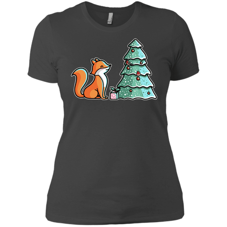 T-Shirts Heavy Metal / X-Small Kawaii Cute Christmas Fox Women's Premium T-Shirt