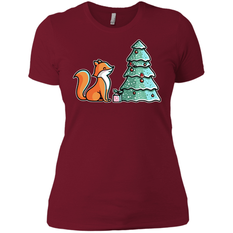 T-Shirts Scarlet / S Kawaii Cute Christmas Fox Women's Premium T-Shirt