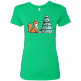T-Shirts Envy / S Kawaii Cute Christmas Fox Women's Triblend T-Shirt