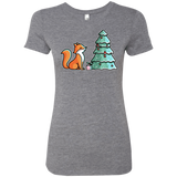 T-Shirts Premium Heather / S Kawaii Cute Christmas Fox Women's Triblend T-Shirt