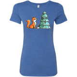 T-Shirts Vintage Royal / S Kawaii Cute Christmas Fox Women's Triblend T-Shirt