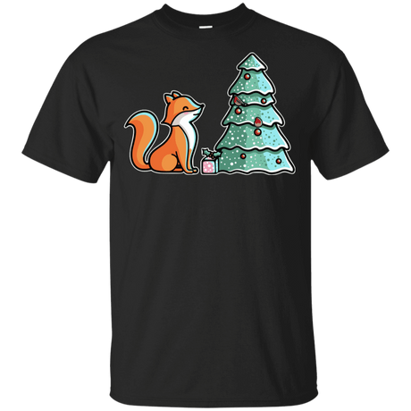 T-Shirts Black / YXS Kawaii Cute Christmas Fox Youth T-Shirt