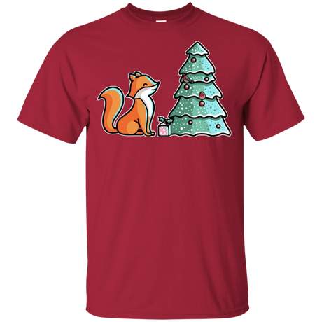 T-Shirts Cardinal / YXS Kawaii Cute Christmas Fox Youth T-Shirt