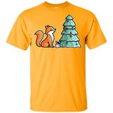 T-Shirts Gold / YXS Kawaii Cute Christmas Fox Youth T-Shirt