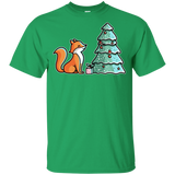 T-Shirts Irish Green / YXS Kawaii Cute Christmas Fox Youth T-Shirt
