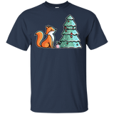 T-Shirts Navy / YXS Kawaii Cute Christmas Fox Youth T-Shirt