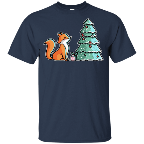 T-Shirts Navy / YXS Kawaii Cute Christmas Fox Youth T-Shirt