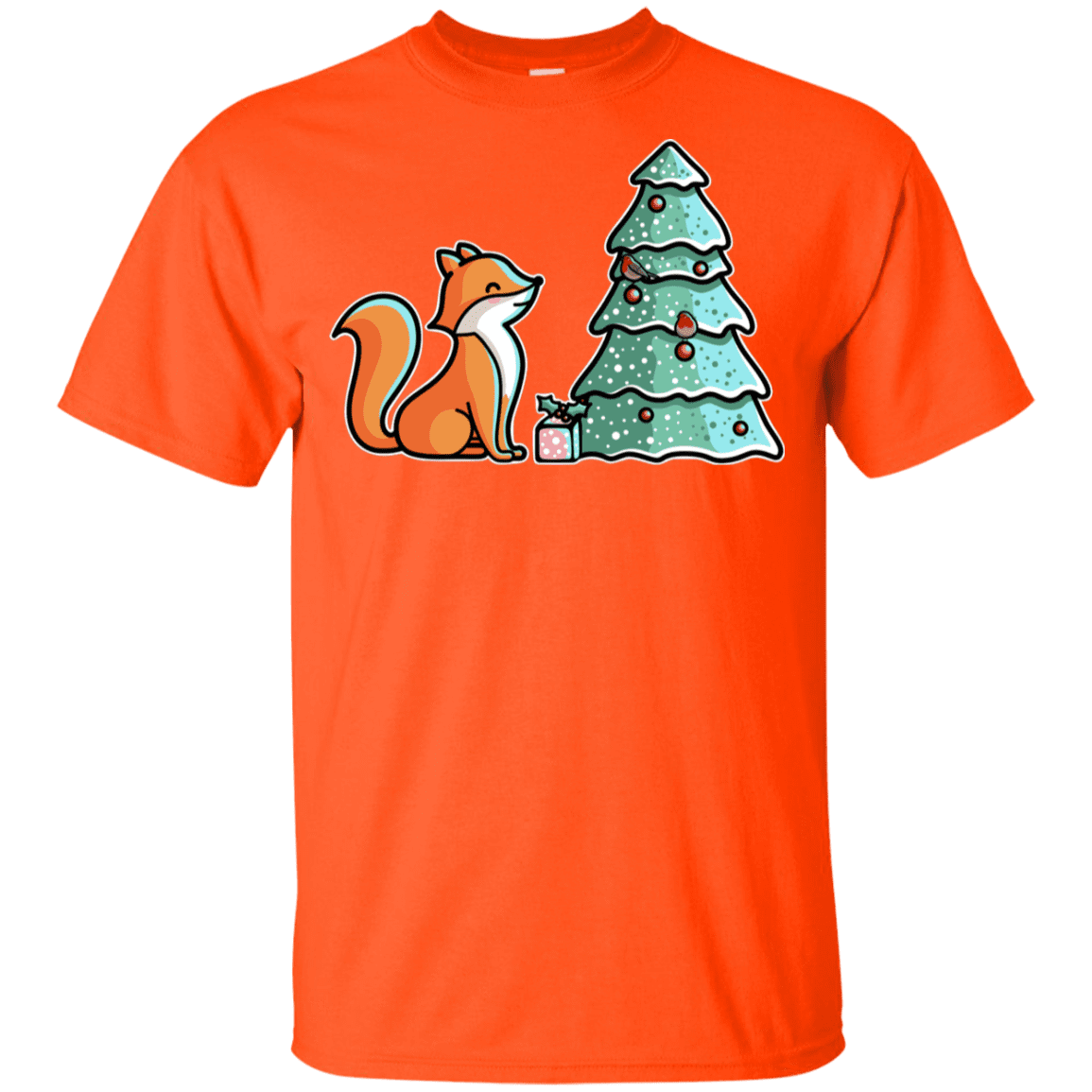 T-Shirts Orange / YXS Kawaii Cute Christmas Fox Youth T-Shirt