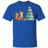 T-Shirts Royal / YXS Kawaii Cute Christmas Fox Youth T-Shirt