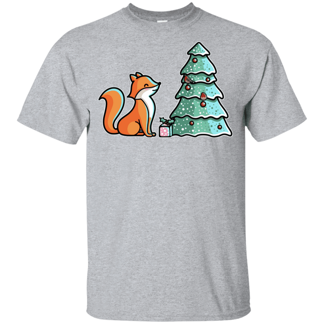 T-Shirts Sport Grey / YXS Kawaii Cute Christmas Fox Youth T-Shirt