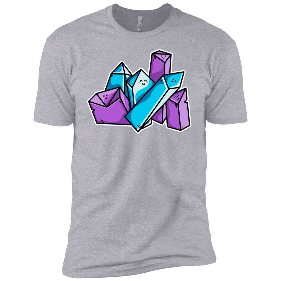 T-Shirts Heather Grey / YXS Kawaii Cute Crystals Boys Premium T-Shirt