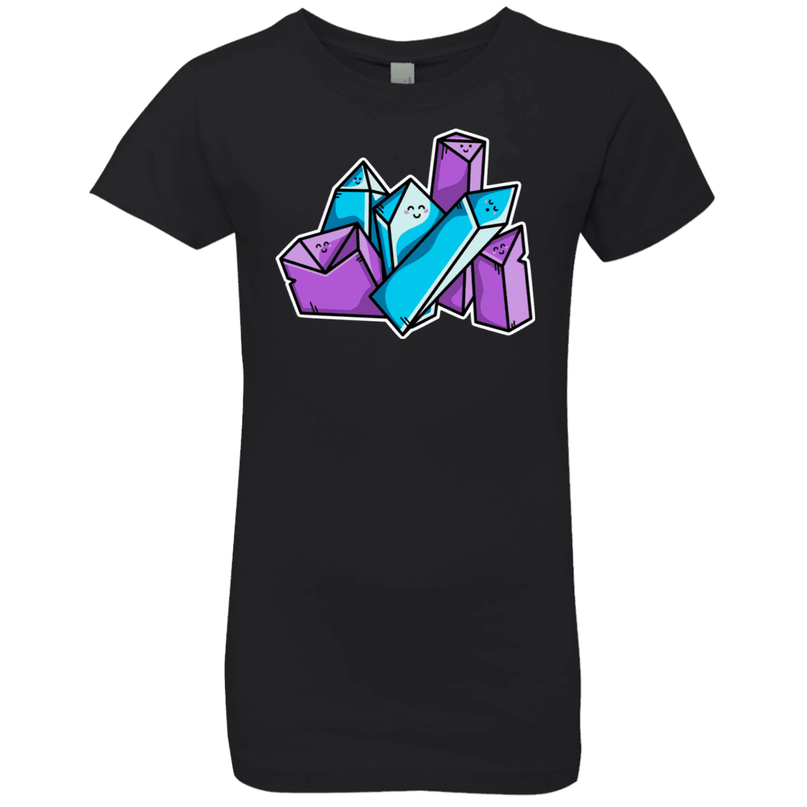 T-Shirts Black / YXS Kawaii Cute Crystals Girls Premium T-Shirt