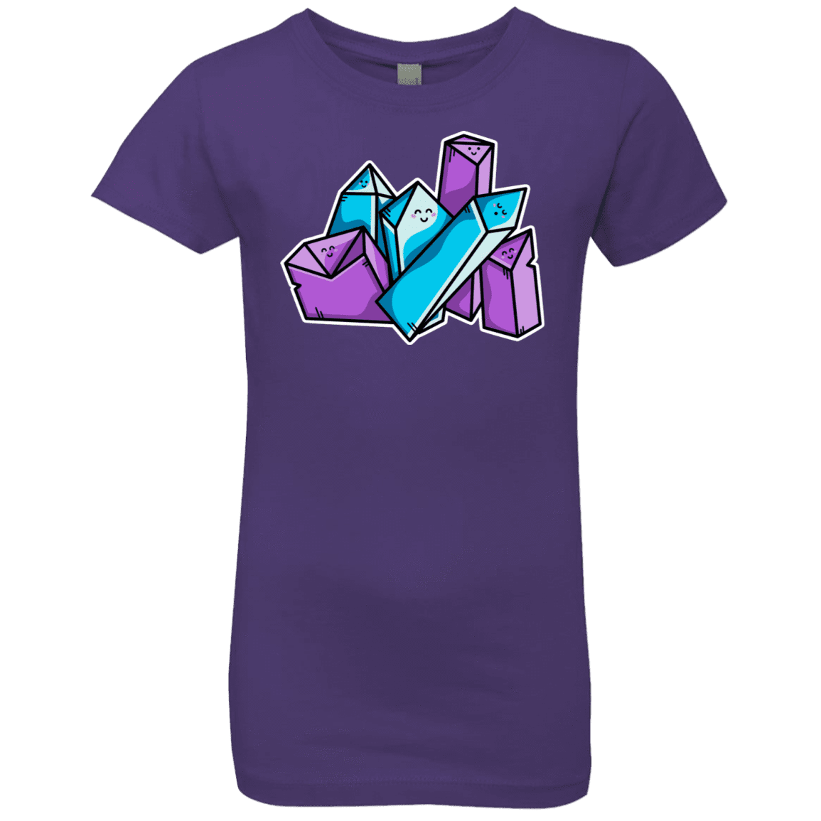 T-Shirts Purple Rush / YXS Kawaii Cute Crystals Girls Premium T-Shirt