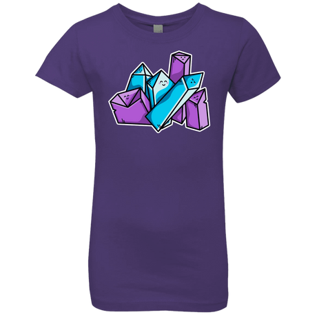 T-Shirts Purple Rush / YXS Kawaii Cute Crystals Girls Premium T-Shirt