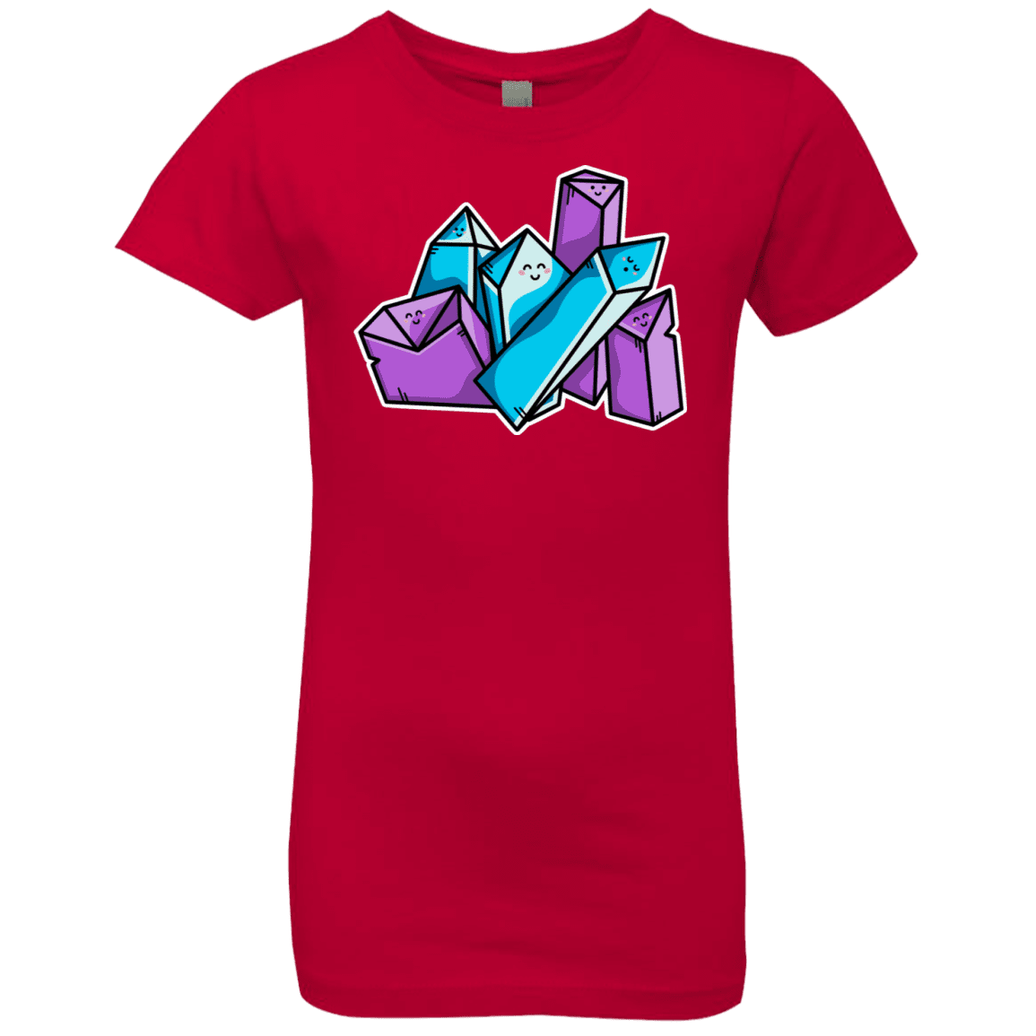 T-Shirts Red / YXS Kawaii Cute Crystals Girls Premium T-Shirt