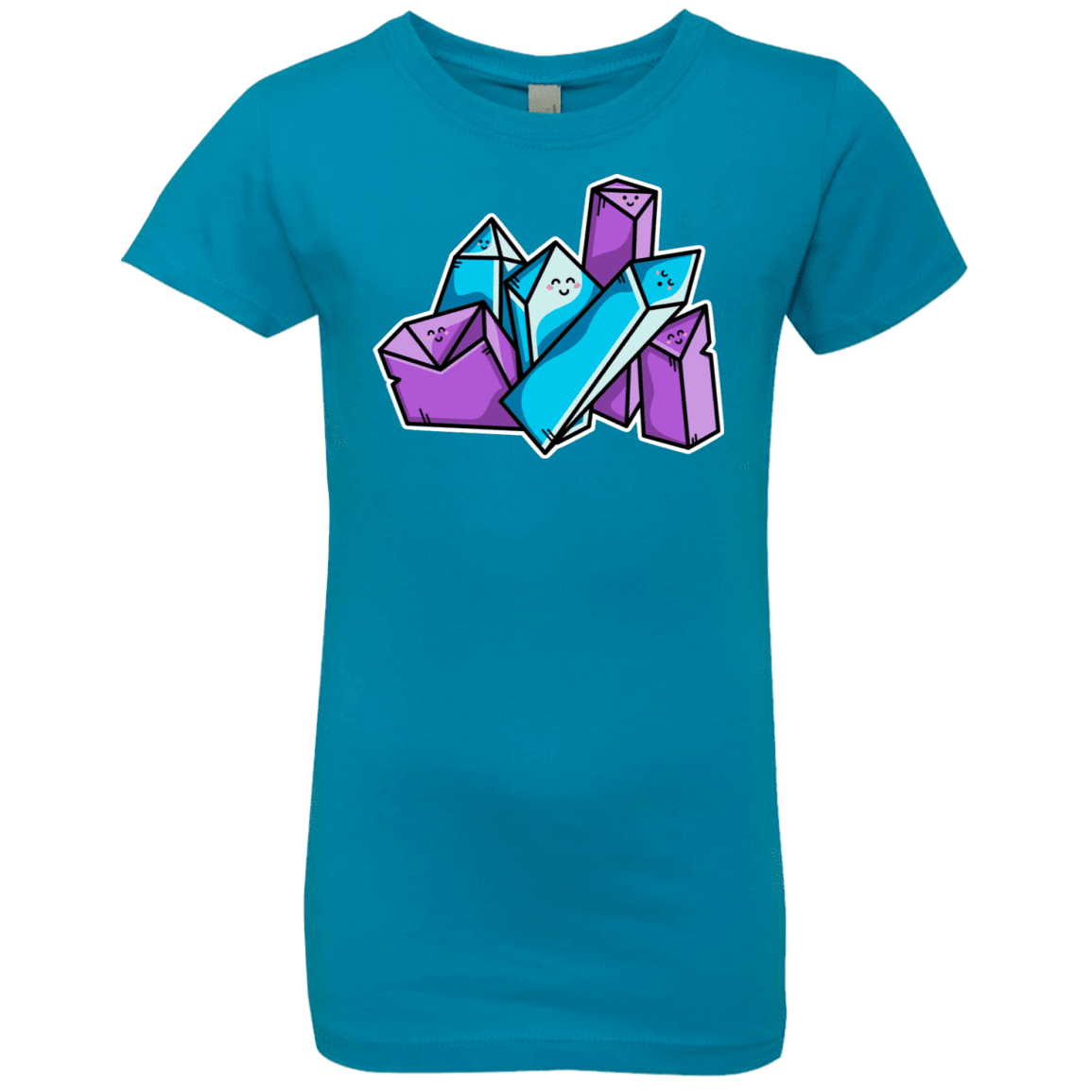 T-Shirts Turquoise / YXS Kawaii Cute Crystals Girls Premium T-Shirt