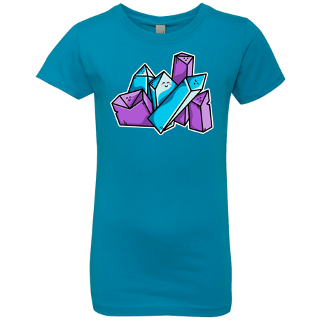 T-Shirts Turquoise / YXS Kawaii Cute Crystals Girls Premium T-Shirt