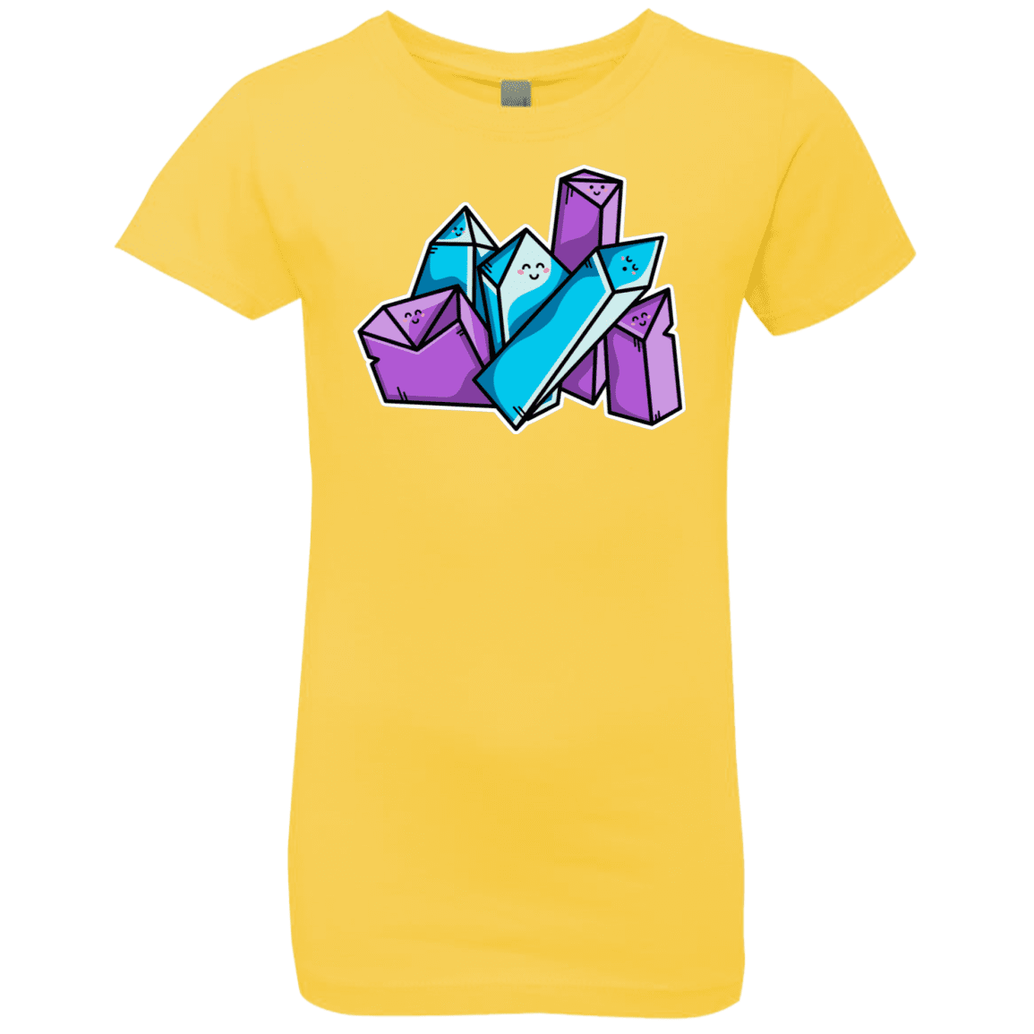 T-Shirts Vibrant Yellow / YXS Kawaii Cute Crystals Girls Premium T-Shirt