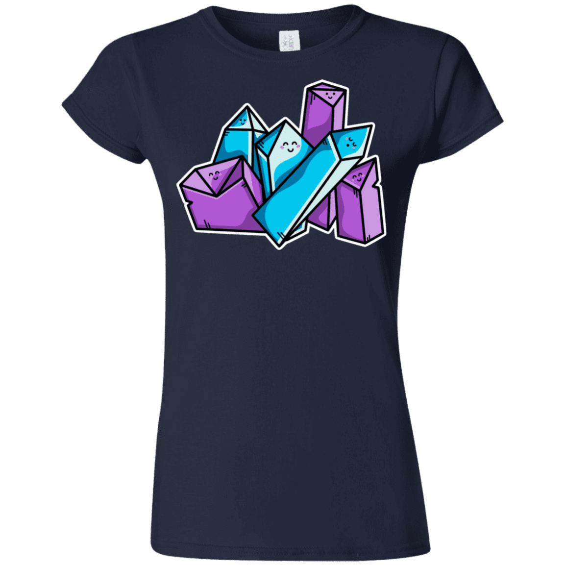 T-Shirts Navy / S Kawaii Cute Crystals Junior Slimmer-Fit T-Shirt