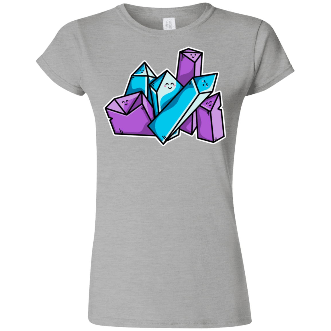 T-Shirts Sport Grey / S Kawaii Cute Crystals Junior Slimmer-Fit T-Shirt