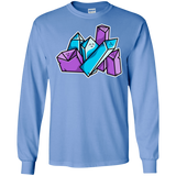 T-Shirts Carolina Blue / S Kawaii Cute Crystals Men's Long Sleeve T-Shirt