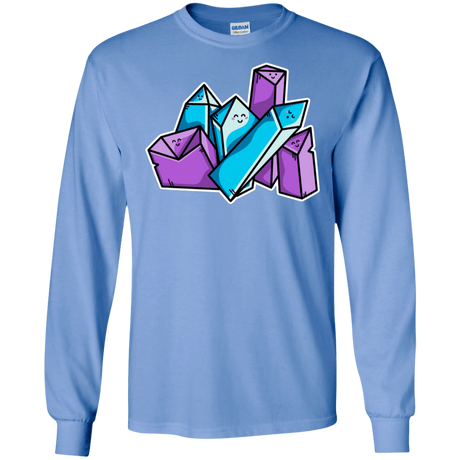 T-Shirts Carolina Blue / S Kawaii Cute Crystals Men's Long Sleeve T-Shirt