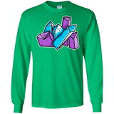 T-Shirts Irish Green / S Kawaii Cute Crystals Men's Long Sleeve T-Shirt