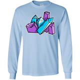 T-Shirts Light Blue / S Kawaii Cute Crystals Men's Long Sleeve T-Shirt