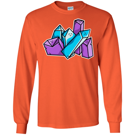 T-Shirts Orange / S Kawaii Cute Crystals Men's Long Sleeve T-Shirt