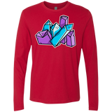 T-Shirts Red / S Kawaii Cute Crystals Men's Premium Long Sleeve